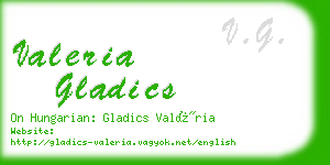 valeria gladics business card